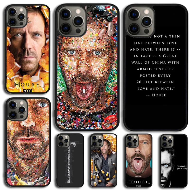 Dr House Hugh Laurie Pills Phone Case Cover For iPhone 15 16 14 XR XS 11 12 13 Mini Pro MAX Plus