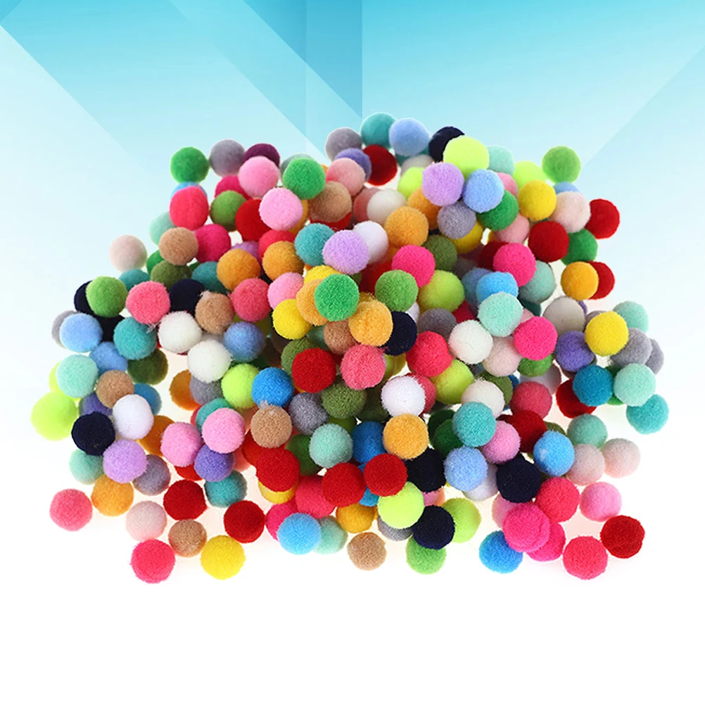 100Pcs Colorful Pompon Ball DIY Craft Material 3cm Kindergarten Supplies for Kids Imagination and Bag Decoration