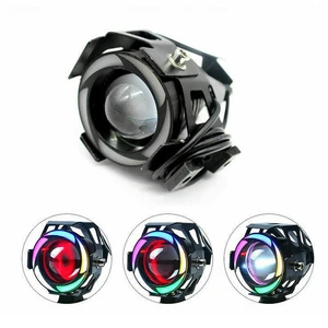 Holofote para motocicleta u7, lente led, luzes de condução drl para scooter, moto, anjo, diabo, olhos, aviso piscante, lâmpada de motor, lâmpada led 12 principais vendas capa para gome u7 - №4