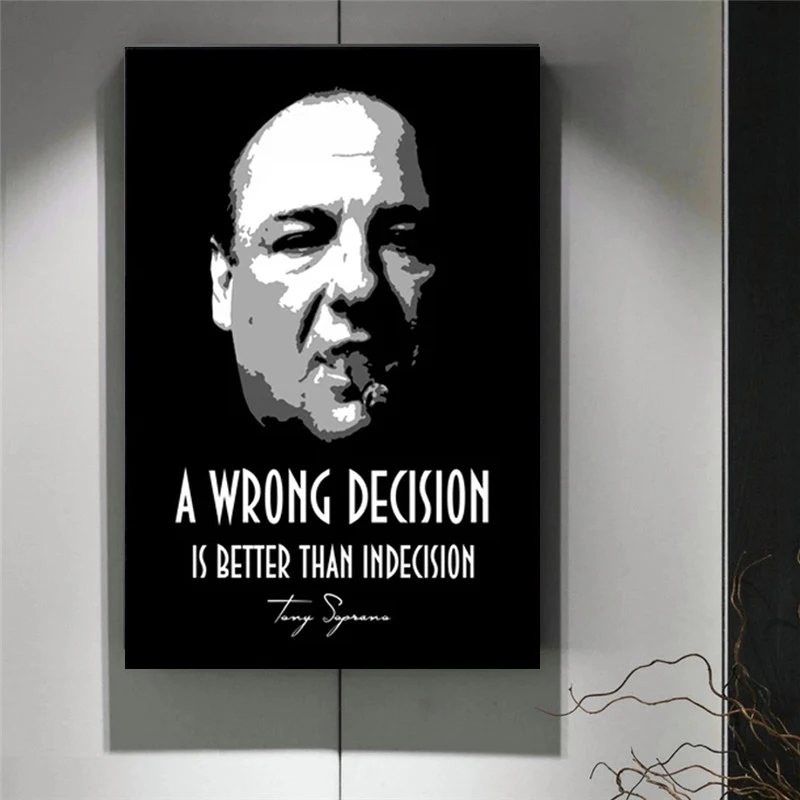 GX1016 Portrait Tony Soprano Al Pacino Godfather Quotes Poster Prints Canvas Painting Wall Art Picture Living Room Home Decor