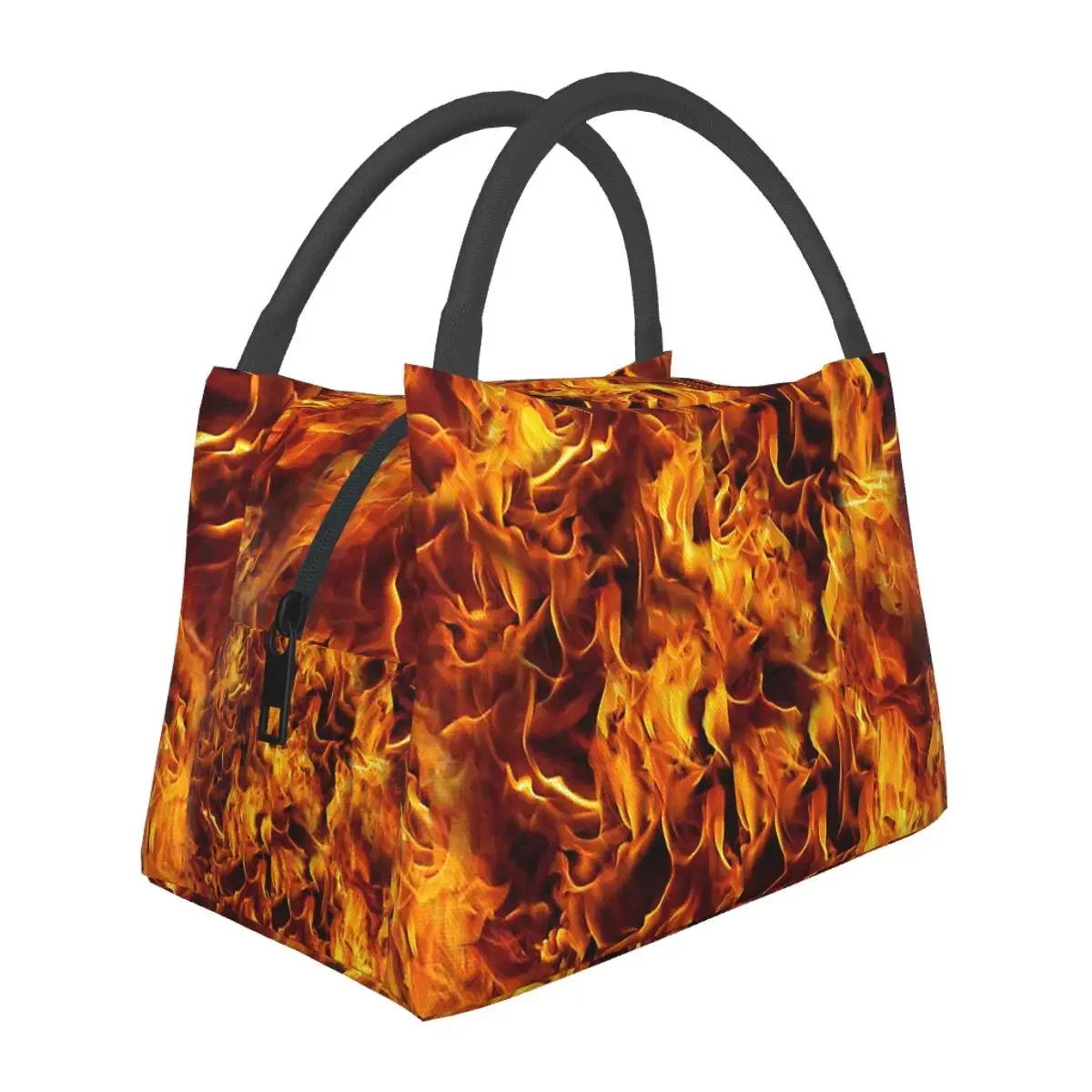 

Fire And Flames Pattern Lunch Bags Insulated Bento Box Resuable Lunch Tote Picnic Bags Cooler Thermal Bag for Woman Girl Travel