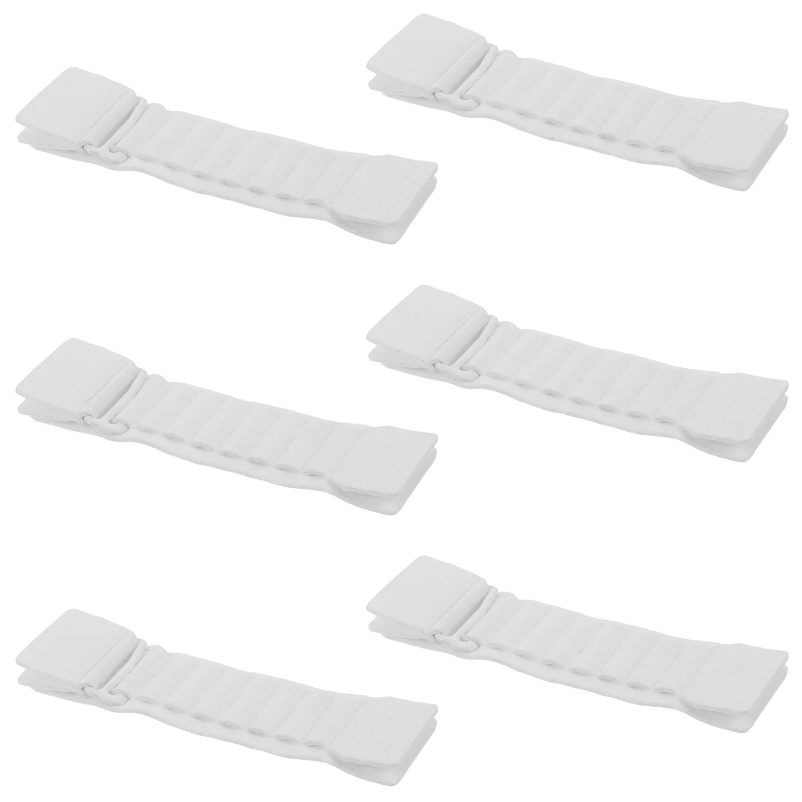 

6pcs Extender White 8-Hole Adjustable Buckle Clip For Sports Bra Yoga Swimwear Racerback Dress Bathing Suit Strap Fastener