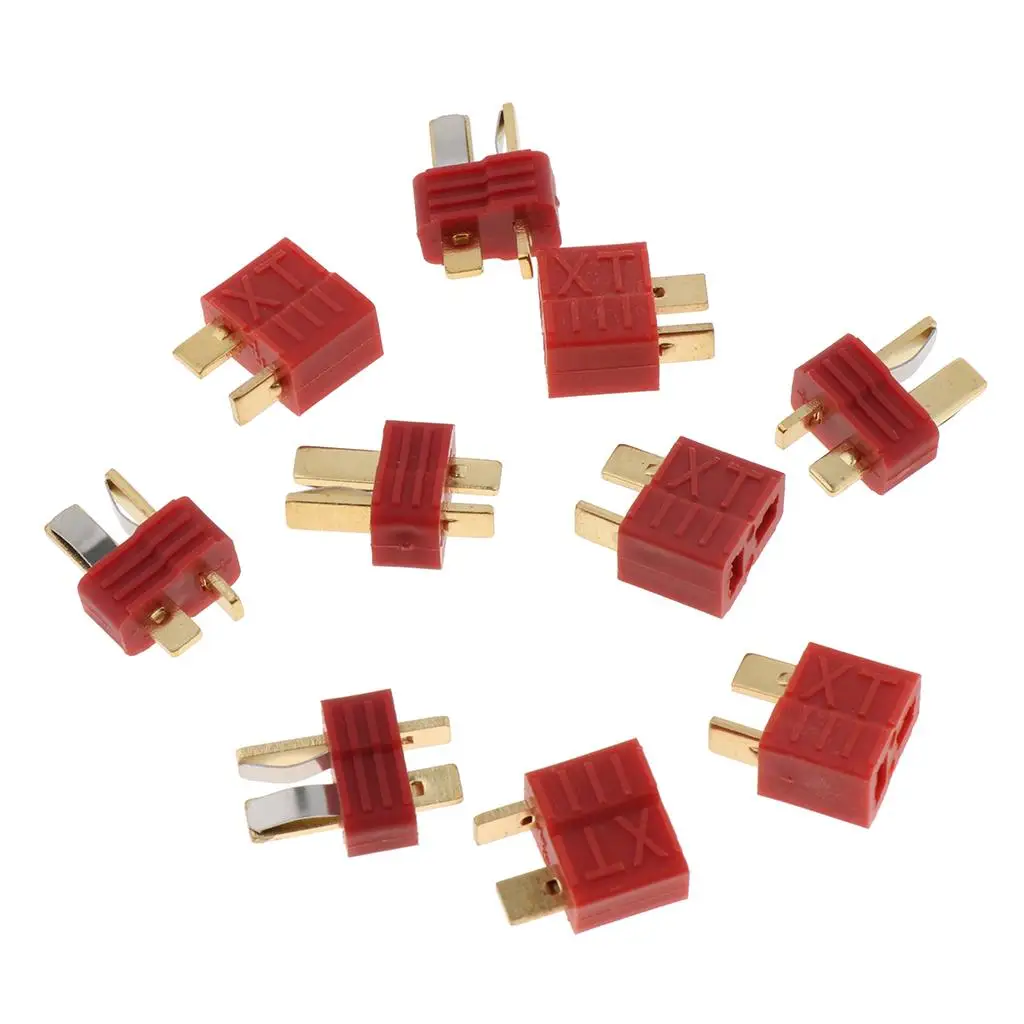 T Plug Connectors Gold Plated Deans Style Male Female Adapter RC Car Parts for Universal DIY Models