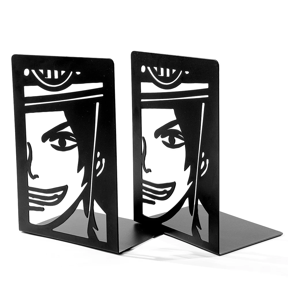 

2pcs Anime One Piece Saab Book Ends, Non-Slip Metal Book Ends Office Bookends for Fans Collection Organise Desktop Bookends