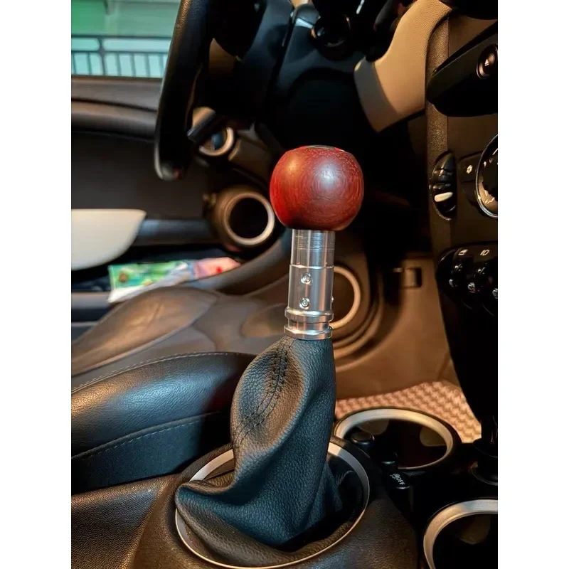 for BMW Mini Cooper Gear Shift Knob Round Solid Wood Modified Gear Head Straight In Stock Large Quantities