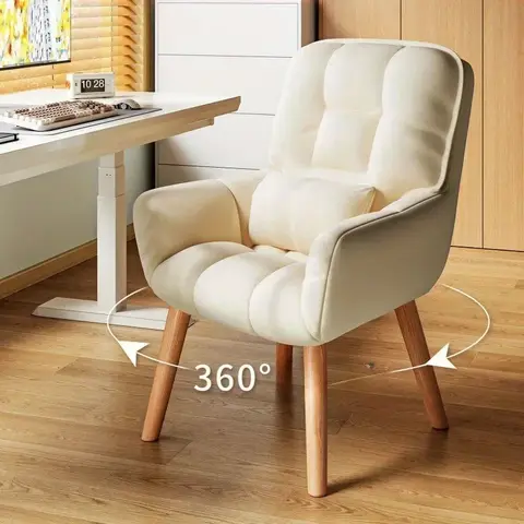 Makeup chair, home dressing chair, girls' bedroom stool, luxury, high-grade solid wood manicure chair, Internet office chair
