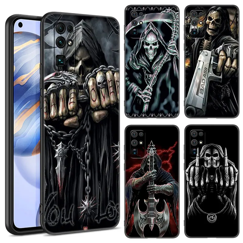 Skull Skeleton Grim Reaper Phone Case For Honor 70 90 Lite X40 GT X50 i X5 Plus X6A X6S X7A X8A X8B X6 X7 X8 X9 4G X9A X9B 5G