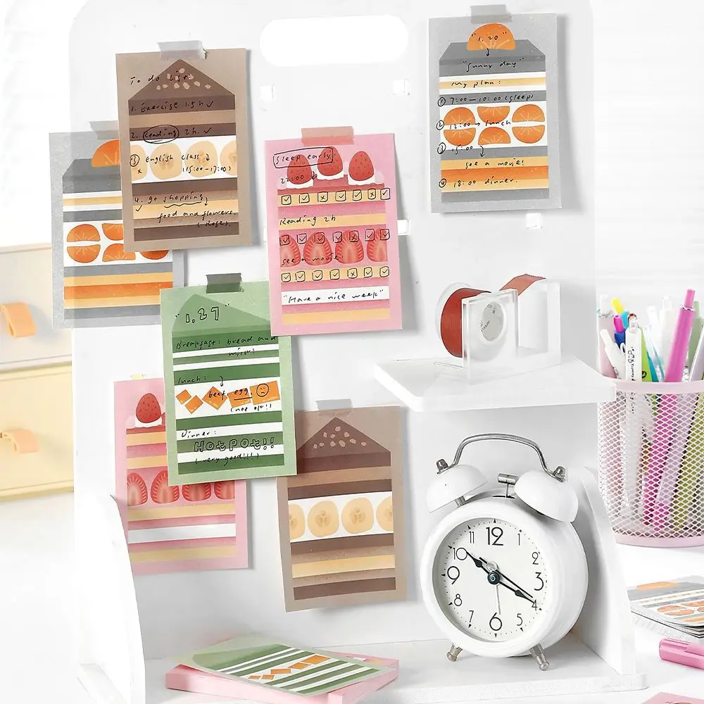 4packs/lot Memo Pads Material Paper Sweet Little Shop Junk Journal Scrapbooking Retro Background Decoration