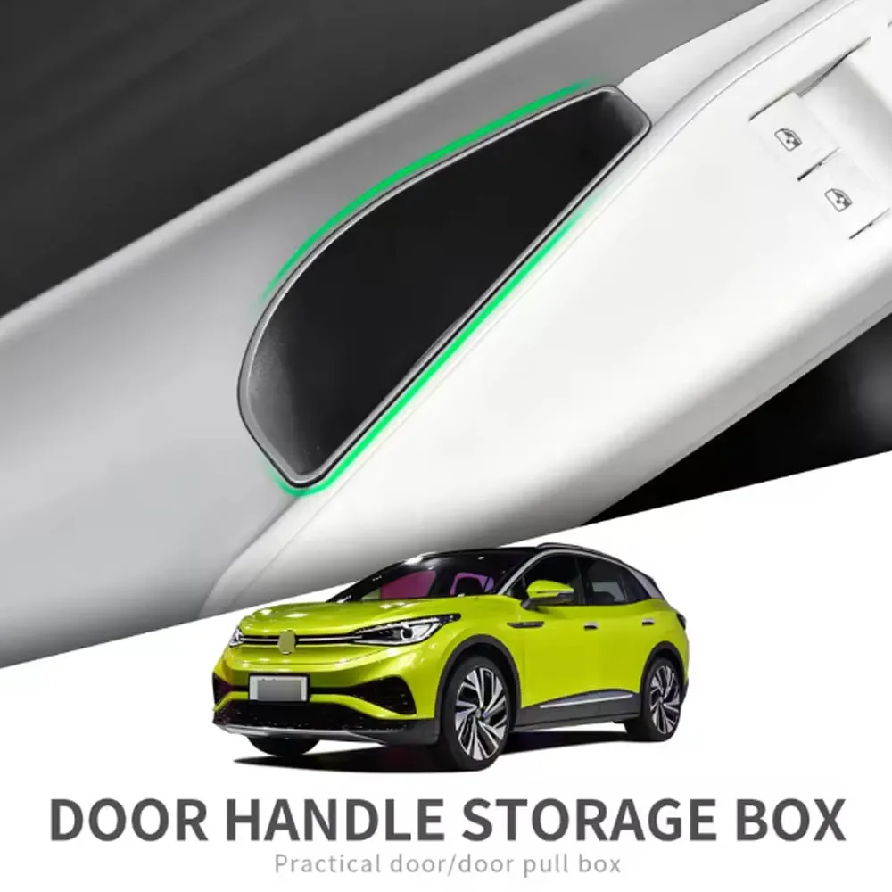 مقبض باب السيارة صندوق تخزين مسند الذراع الباب حامل صينية المنظم الملحقات ترتيب لشركة فولكس فاجن ID.4 ID4 ID 4 #5