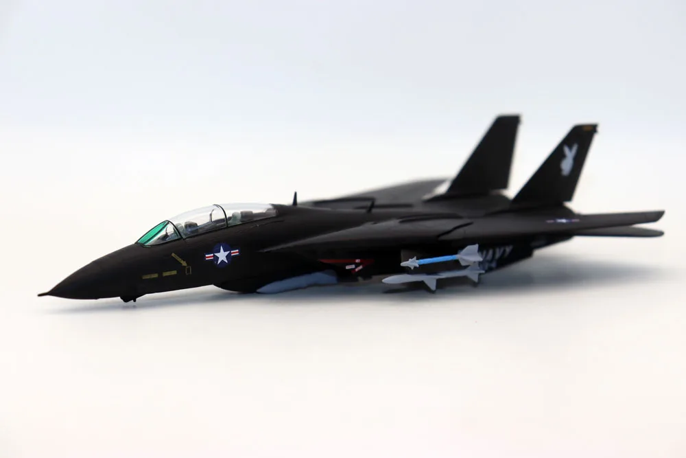 New 1/100 F-14A Tomcat US Navy VX-4 Vandy1 Action Figure Fighter Metal Alloy simulation model aircraft for collection gift