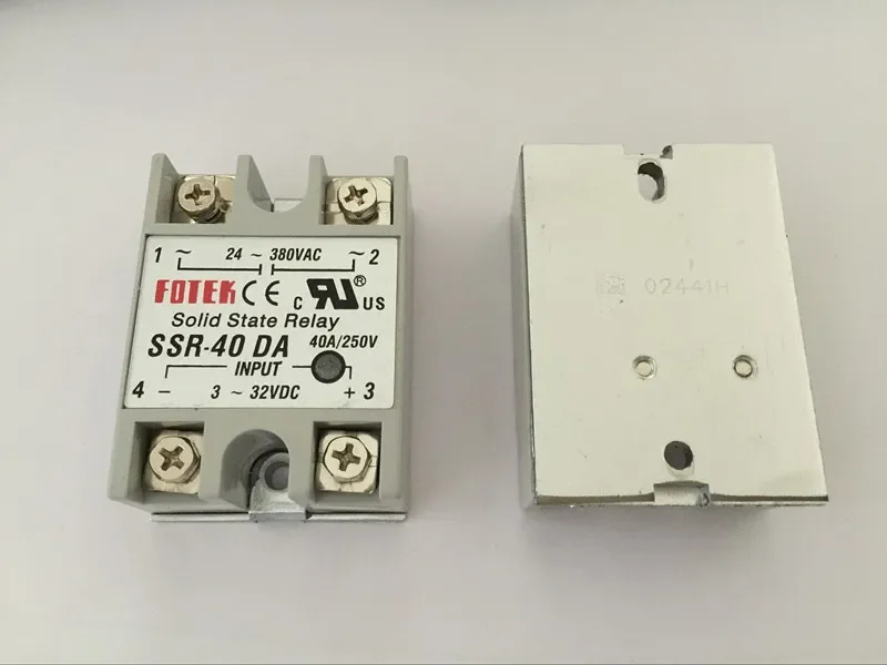 1PCS SSR10DA/SSR25DA/SSR40DA/SSR50DA/SSR60DA/SSR80DA/SSR100DA SSR40AA SSR40DA-H SSR Relay,input 3-32VDC Output 24-380VAC