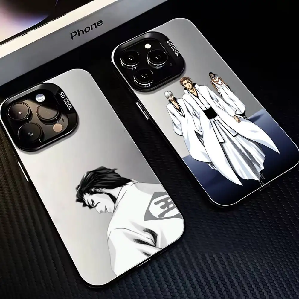 

A-Aizen S-Sousuke Phone Case For iPhone 16,15,14,13,12,11,Mini,Pro,MAX Black Matte Shockproof Cover