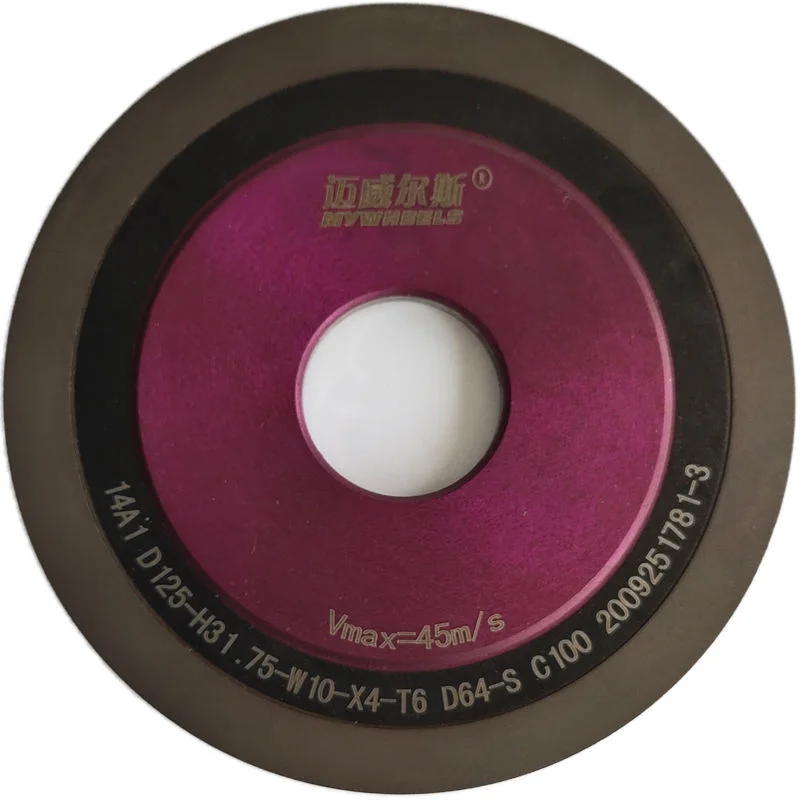 14A1 125X31.75X10X4X6T Diamond Grinding Wheel Abrasive Disc for Five Axis Grinder to Sharpening Wood Carving Tools