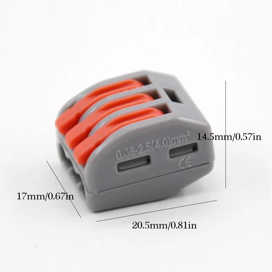 30/48 Pcs Fast Wiring Connector Push-in Terminal Block Universal Electrical Cage Household Combo Box