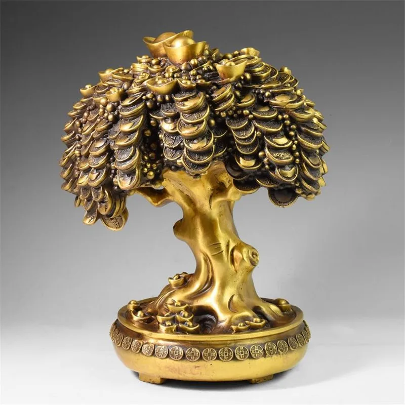 Brass Money Ingot Tree Opening Gift Store Decoration