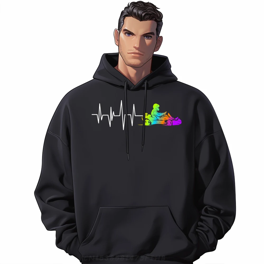 

Karting Heartbeat Go Kart Driver Heartrate Designer Hoodies Men SOFT Custom Hoodies Luxury