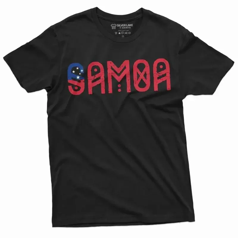 Men's Samoa T Shirt coat of arms flag patriotic nation tee