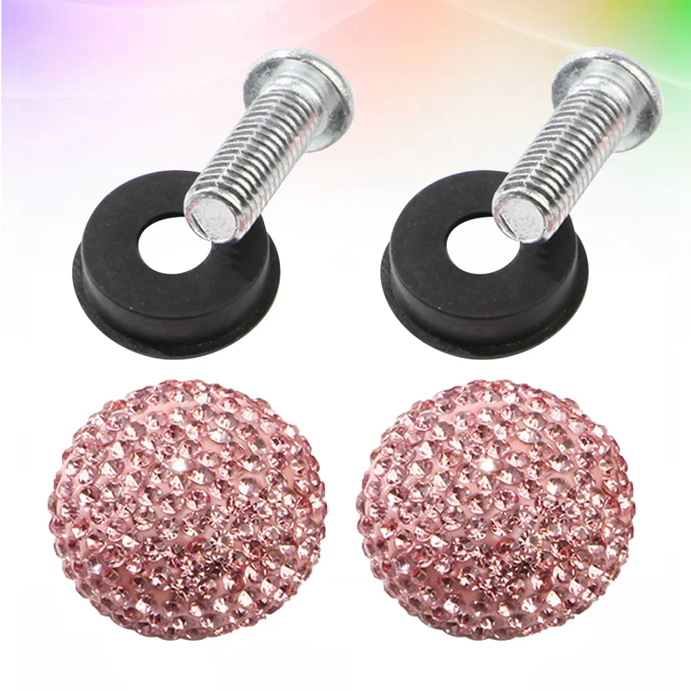 License Plate Screw Nuts and Bolt Anti-theft Screws for Vehicle Fasteners Rhinestone Hardware