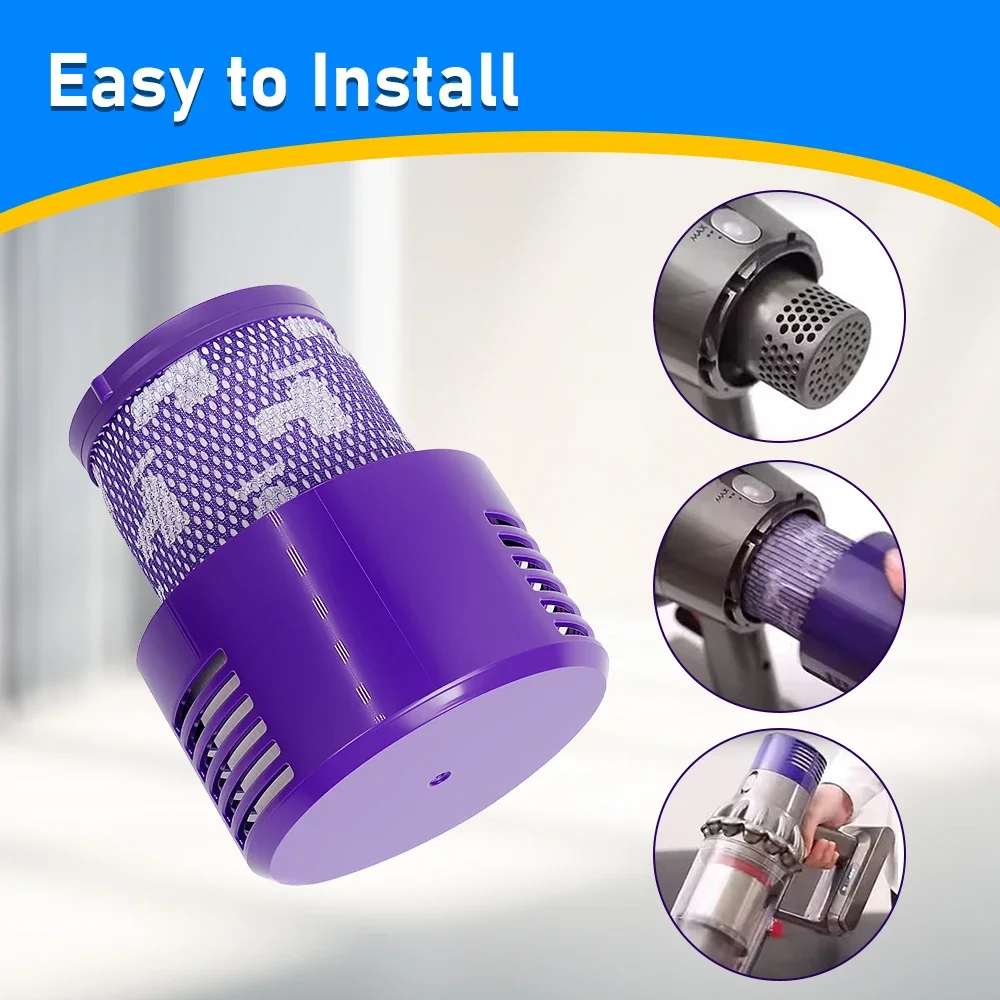 قابل للغسل الخلفية تصفية تنظيف HEPA آخر تصفية ملحق ل دايسون V10 الولايات المتحدة / SV12 جهاز آلي لتنظيف المكانس الكهربائية استبدال جزء