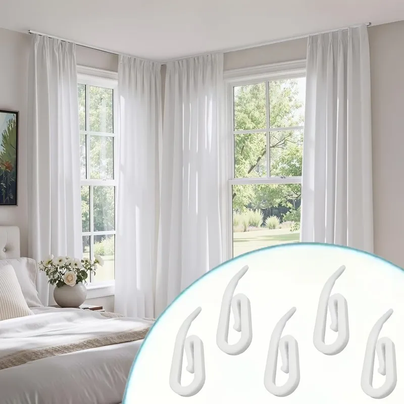 340 pcs Drapery Pin Hooks, Smooth Sliding Design for Bedroom Drapery, Easy Curtain Install great for Living Room Curtains