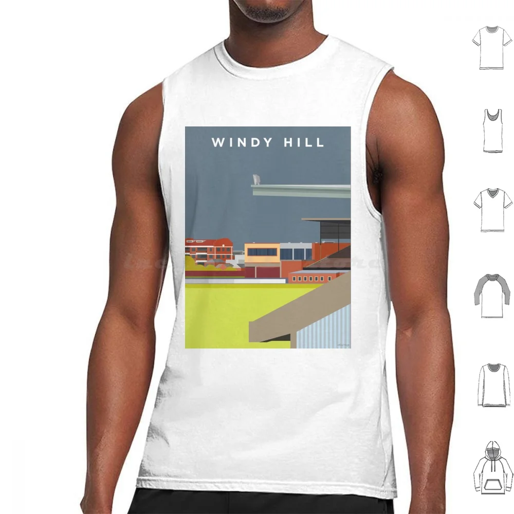 Windy Hill Tank Tops Print Cotton Footy Places Mike Hugo Vfl Essendon Afl Windy Hill Melbourne Aussie Rules Football