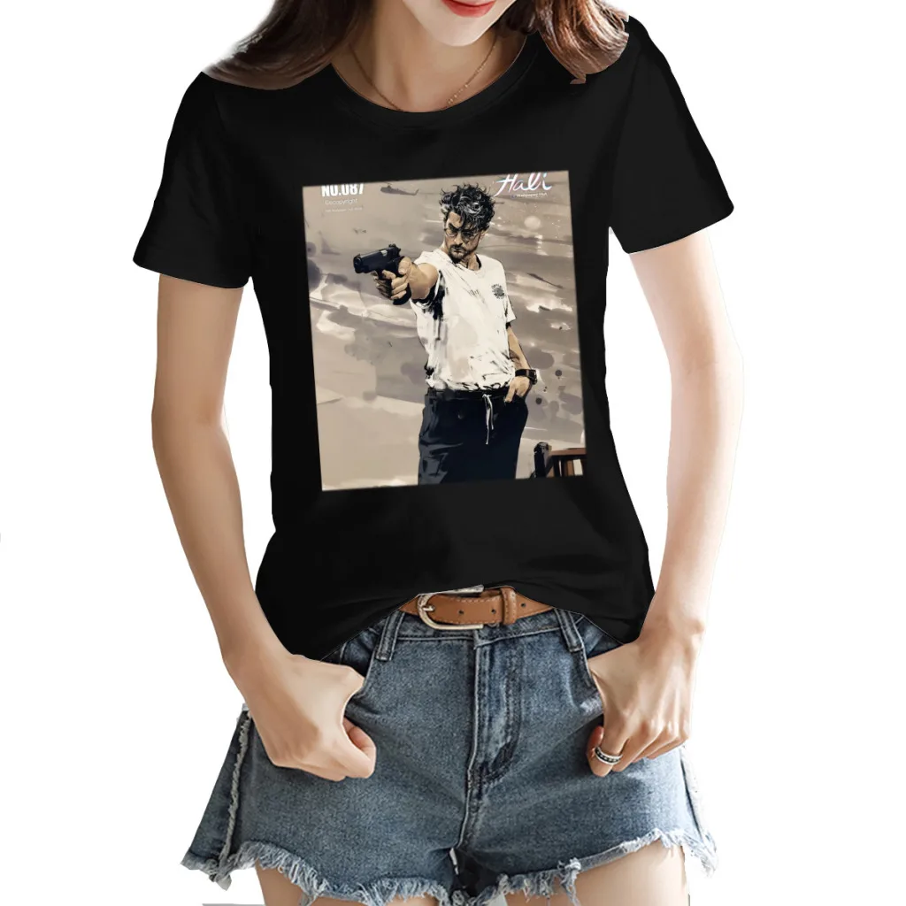 

Yusuf Dikeg Women's Printed Short Sleeve T-Shirt, Harajuku Style, New Summer Top
