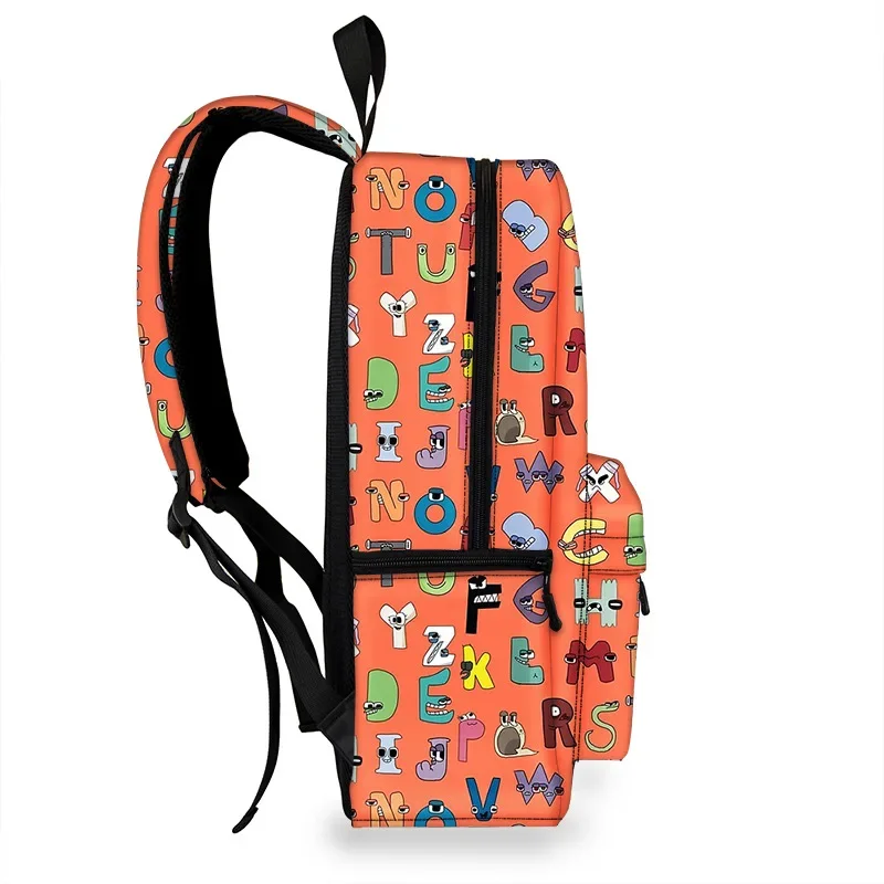 Borsa da scuola Alphabet Lore School Bag lettera Cartoon Printing zaino per studenti delle scuole medie spalle di grande capacità