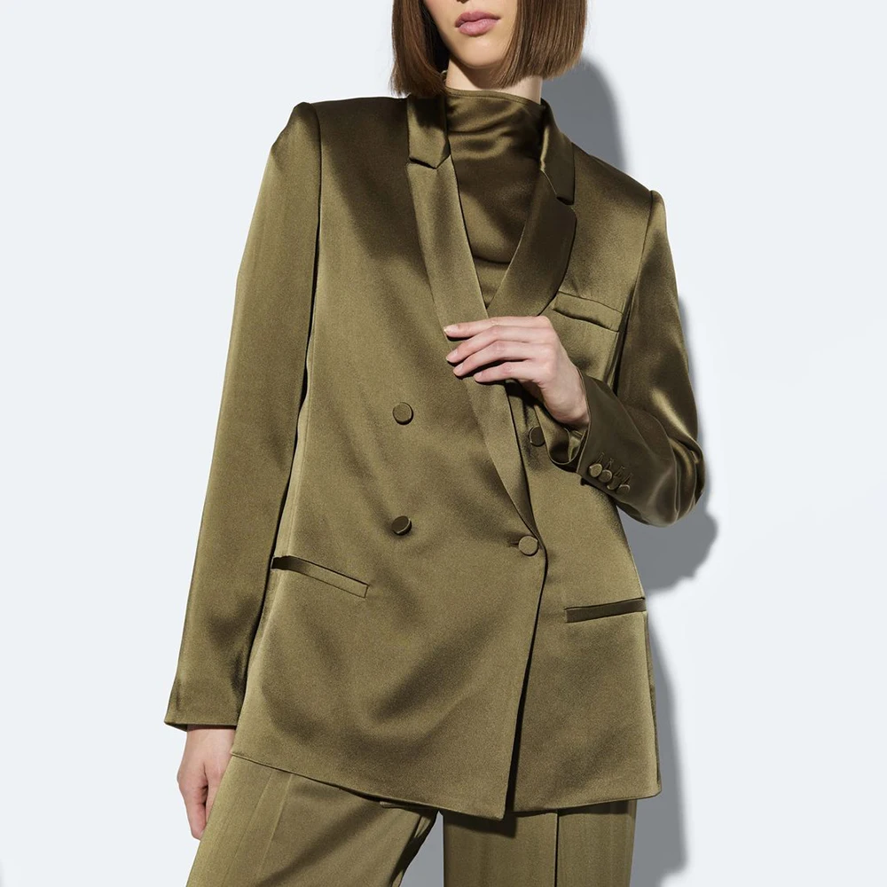 

Женские вечерние костюмы 2026: Формальные двубортные комплекты из пиджака и брюк с острыми лацканами, свободного кроя, на заказ