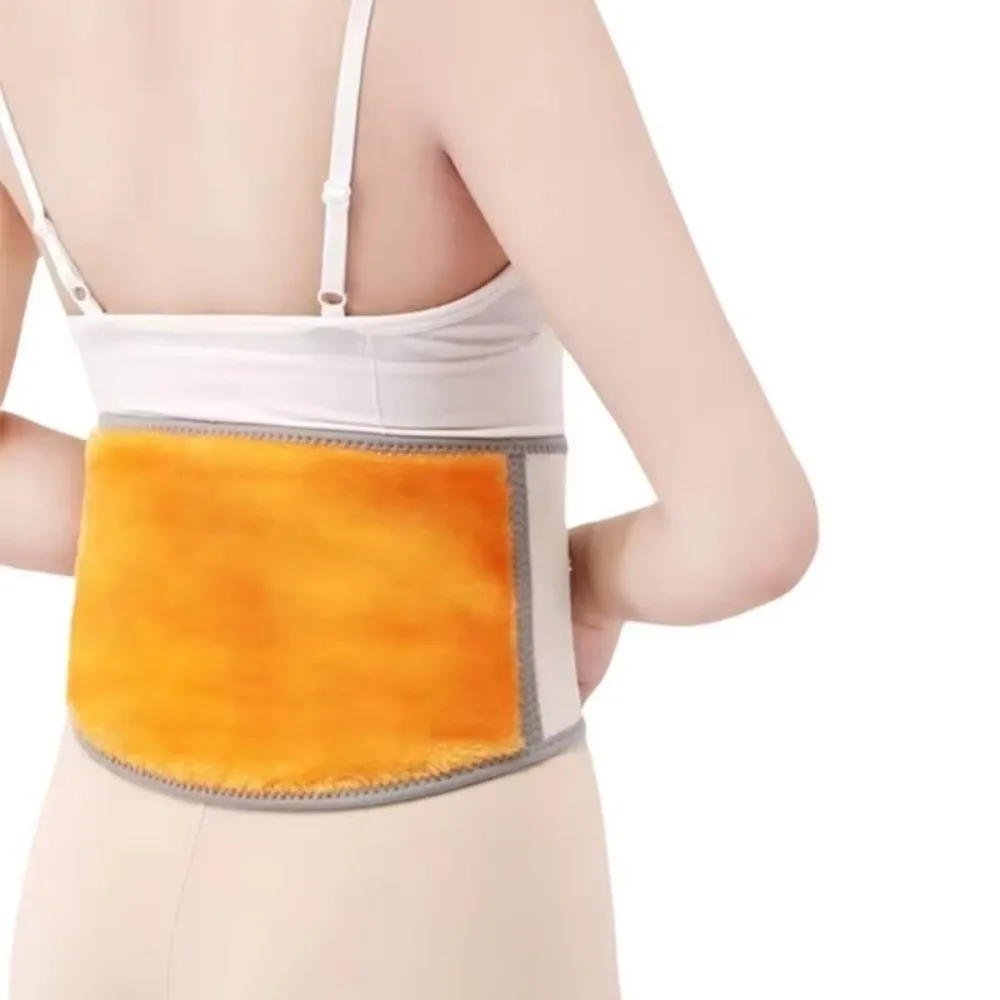 حزام خصر ناعم جديد مقاوم للبرودة، حزام خصر مخملي ذهبي اللون، فحم الخيزران، حزام خلفي دافئ، حماية الخصر الرياضي