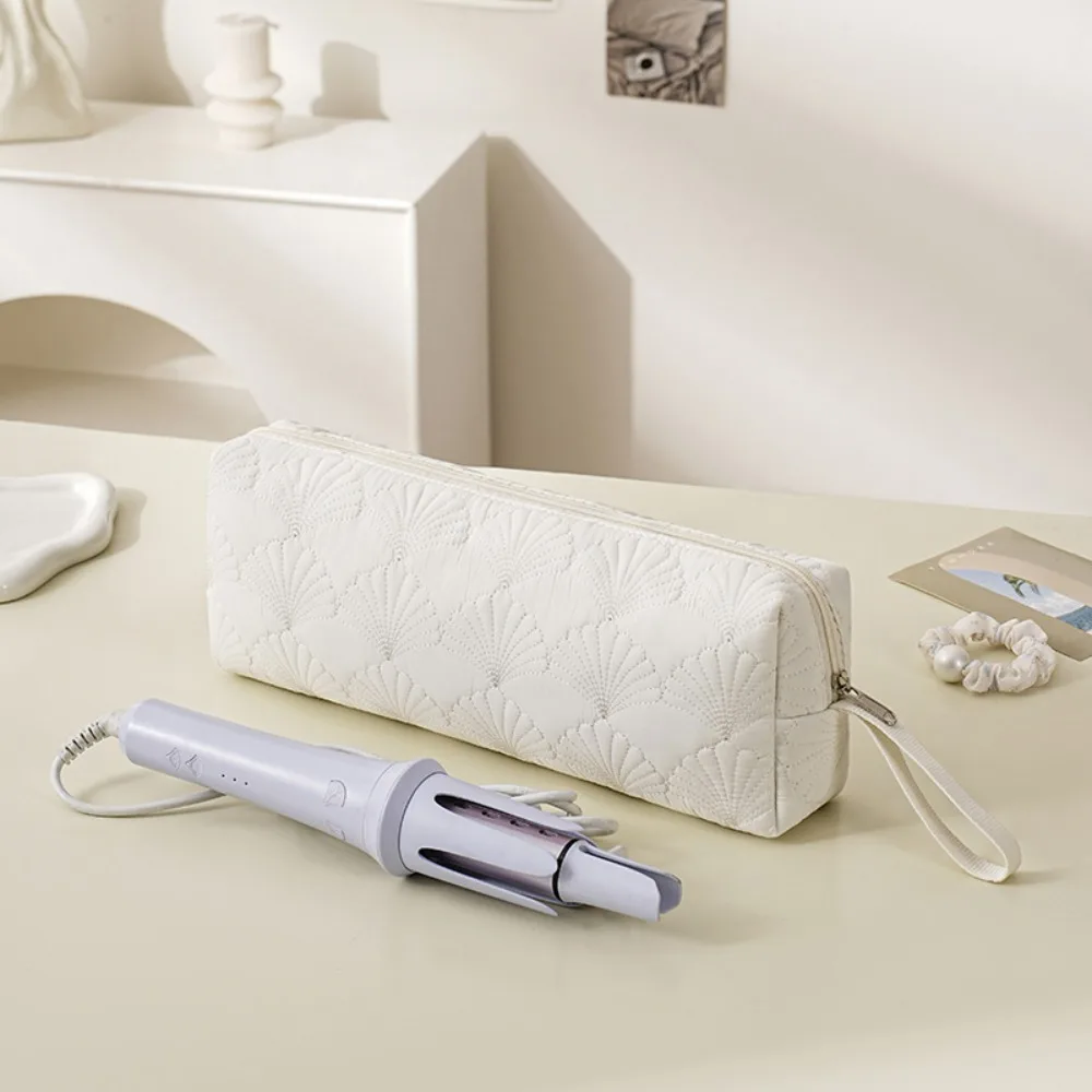 New Quilting Cotton Hair Dryer Storage Bag Large Capacity with Handle Carrying Case Soft Dustproof Curler Storage Bag for Travel