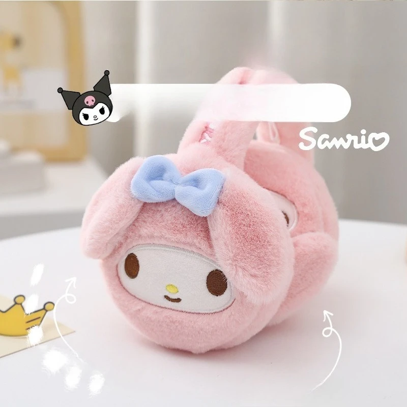 MINISO 정품 Sanrio Pacha 개 어린이 따뜻한 귀 컵 플러시 만화 소년과 소녀 귀 컵 귀 팩 귀 따뜻한 귀 커버