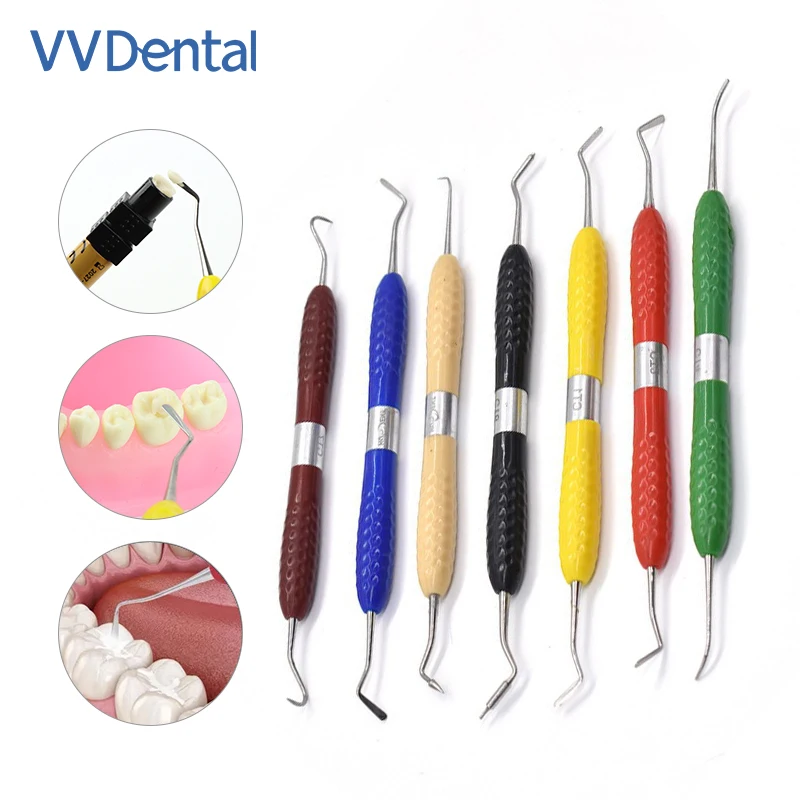 

VVDental двухголовочный стоматологический шпатель для наполнения композитной смолой, реставрационный наполнитель из смолы, инструмент для восстановления, стоматологические инструменты
