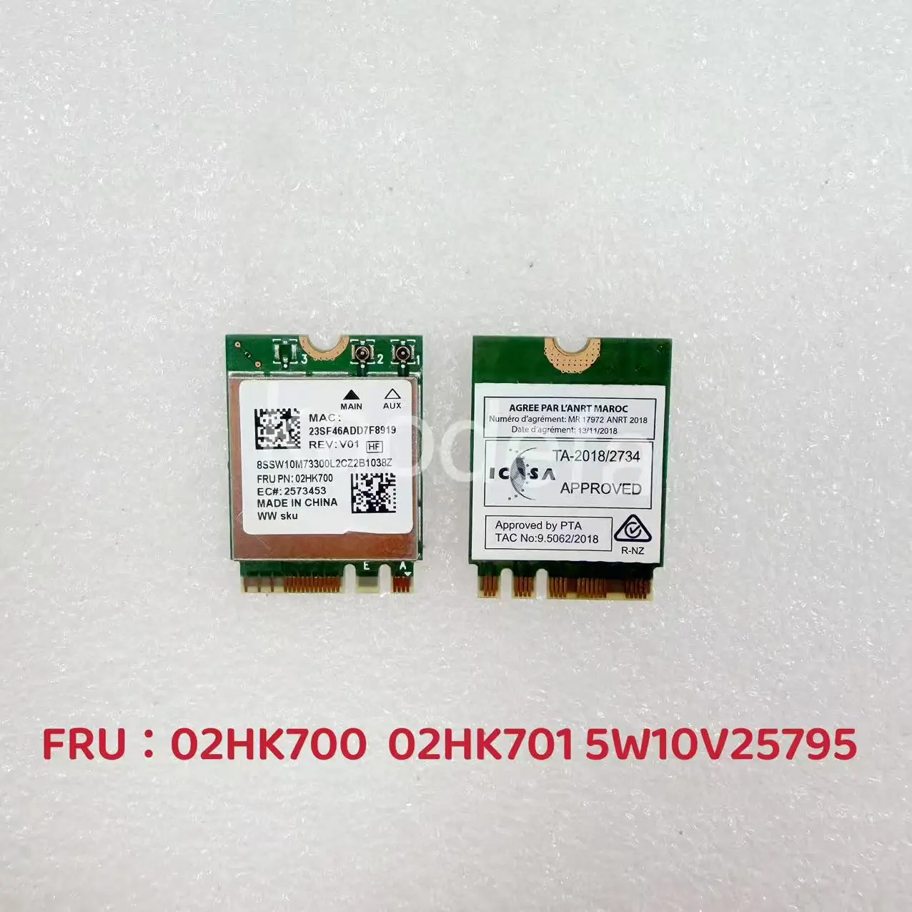 

8822CE M2 Wireless For V14 G3 ABA ThinkBook 15 G4 ABA E15 E14 V15 G4 ABP IdeaPad Slim 3 15AMN8 P/N: 02HK700 02HK701 5W10V25795