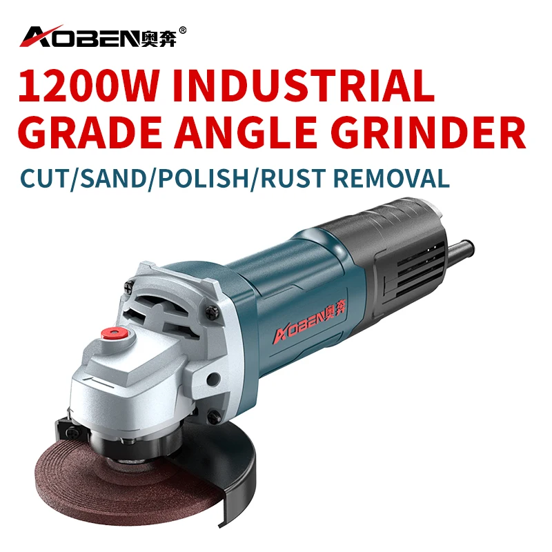 

AOBEN Angle grinder 1200W Polishing machine AT3108X hand grinder electromechanical grinding machine Cutting machine small