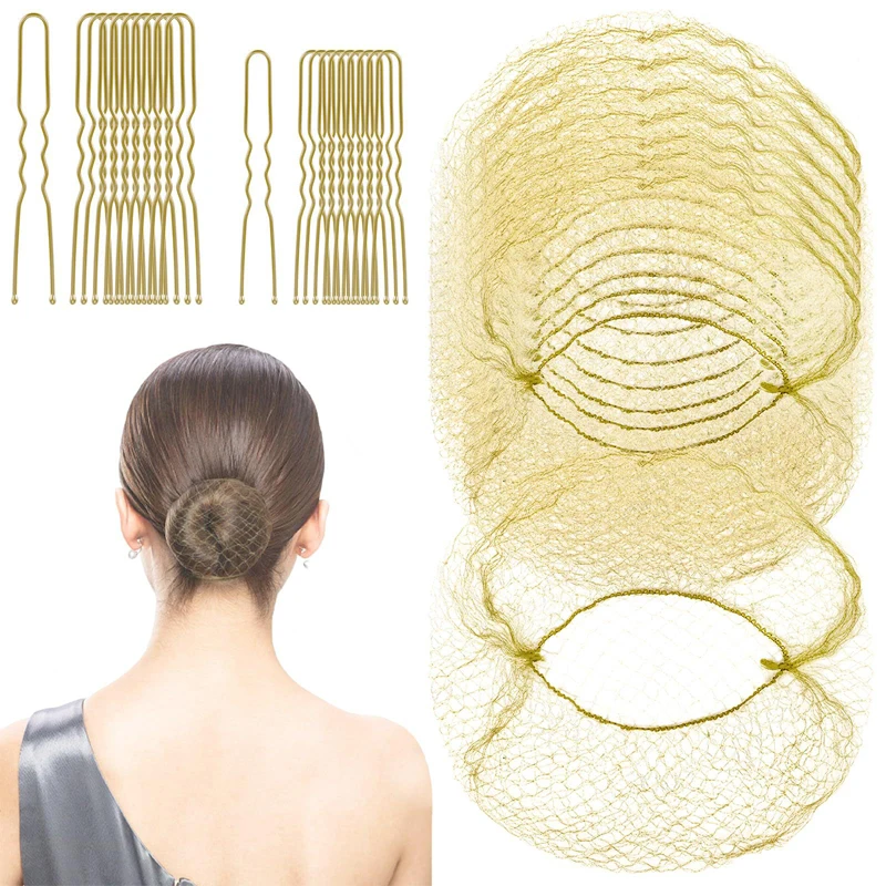 120Pcs Durable Nylon Hair Net For Bun Hair Hair style Tool Black Blonde Brown Hair Net For Wigs Mesh Hair Styling Hairnets