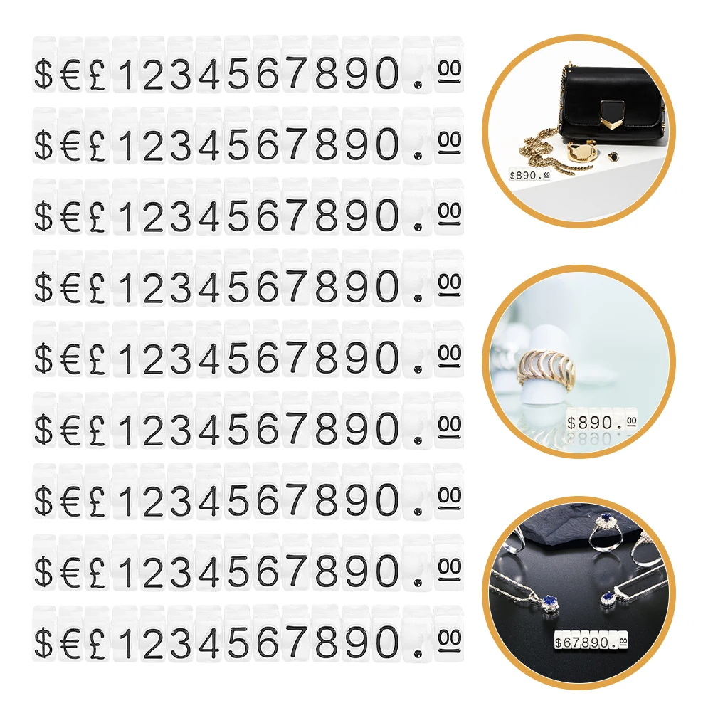 

15pcs Price Display Cube Adjustable For Jewelry Retail Counter Tag Label Stand Organizer Folder Label Accessories
