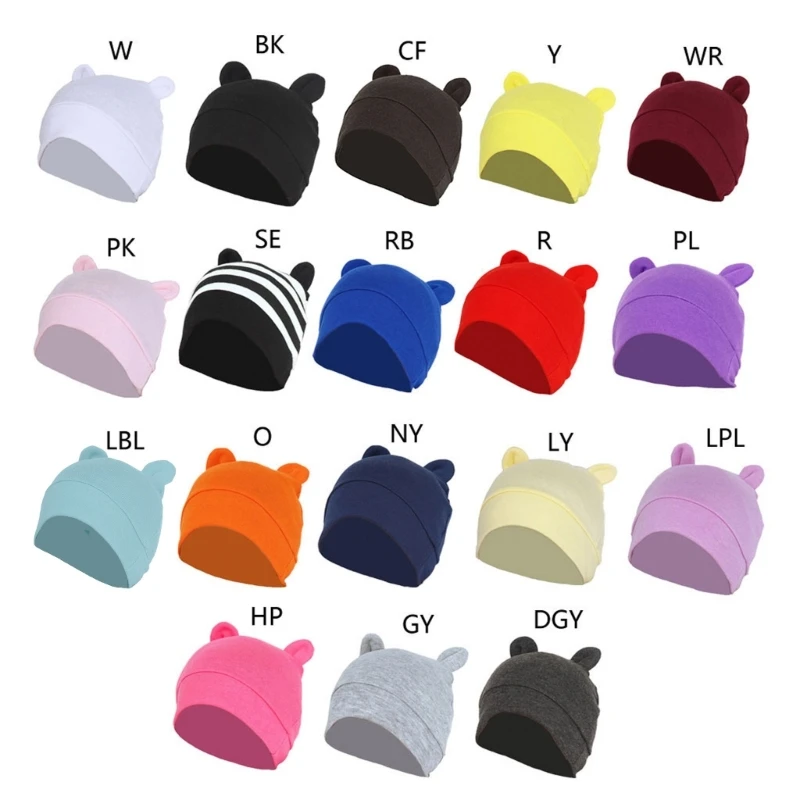 

Baby Bear Ears Hat Hospital Hat Spring Summer Turban Toddler