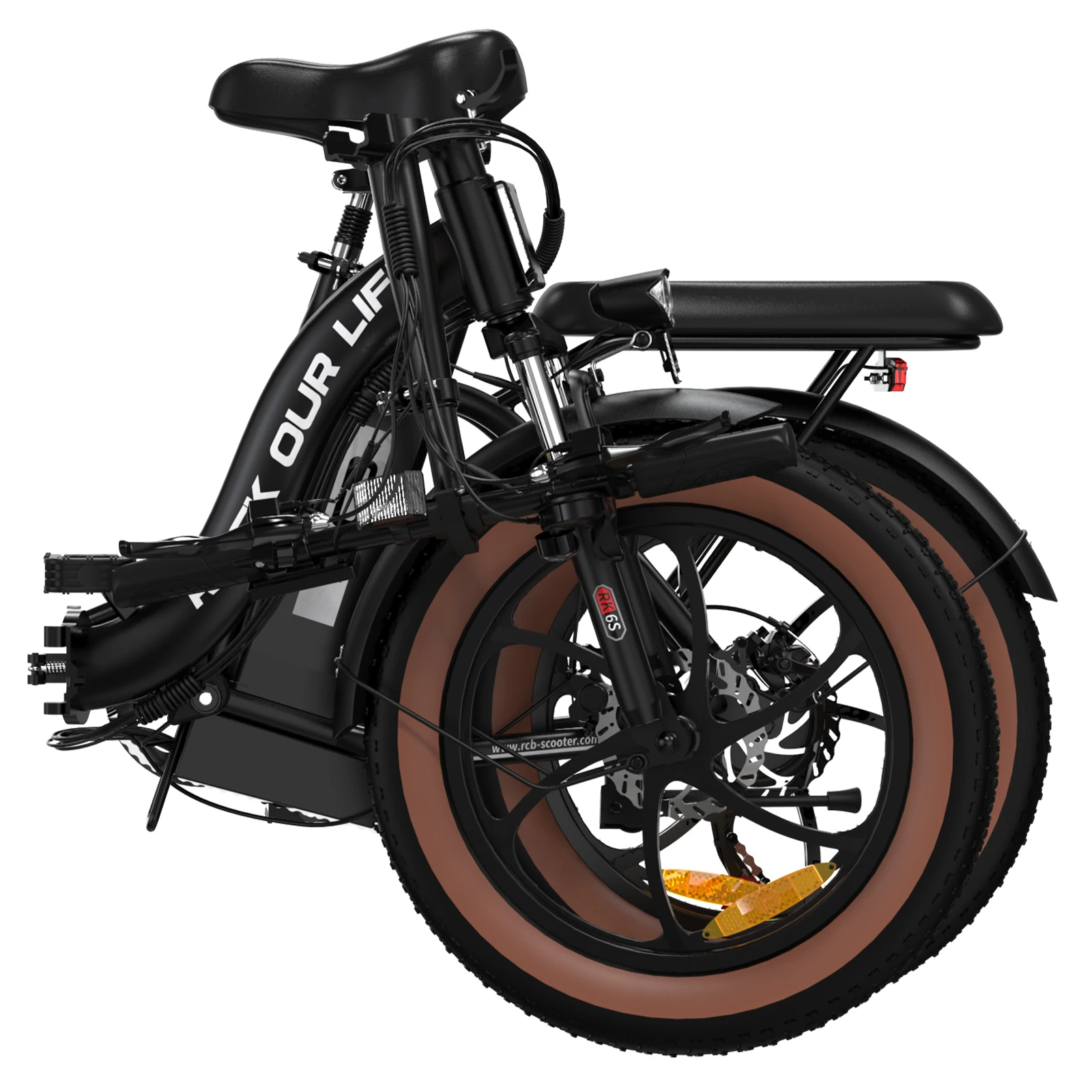 EU UK Stock Foldable Full Suspension 20 Inch 500W Carbon Steel Folding Bicycle view 6