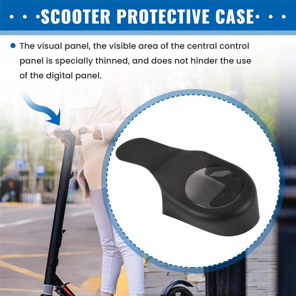 Electric Scooter Waterproof Case for Ninebot Es1 Es2 Es4(Black)