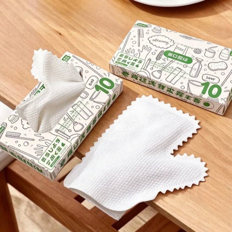 

Non-woven cleaning gloves are essential for lazy people