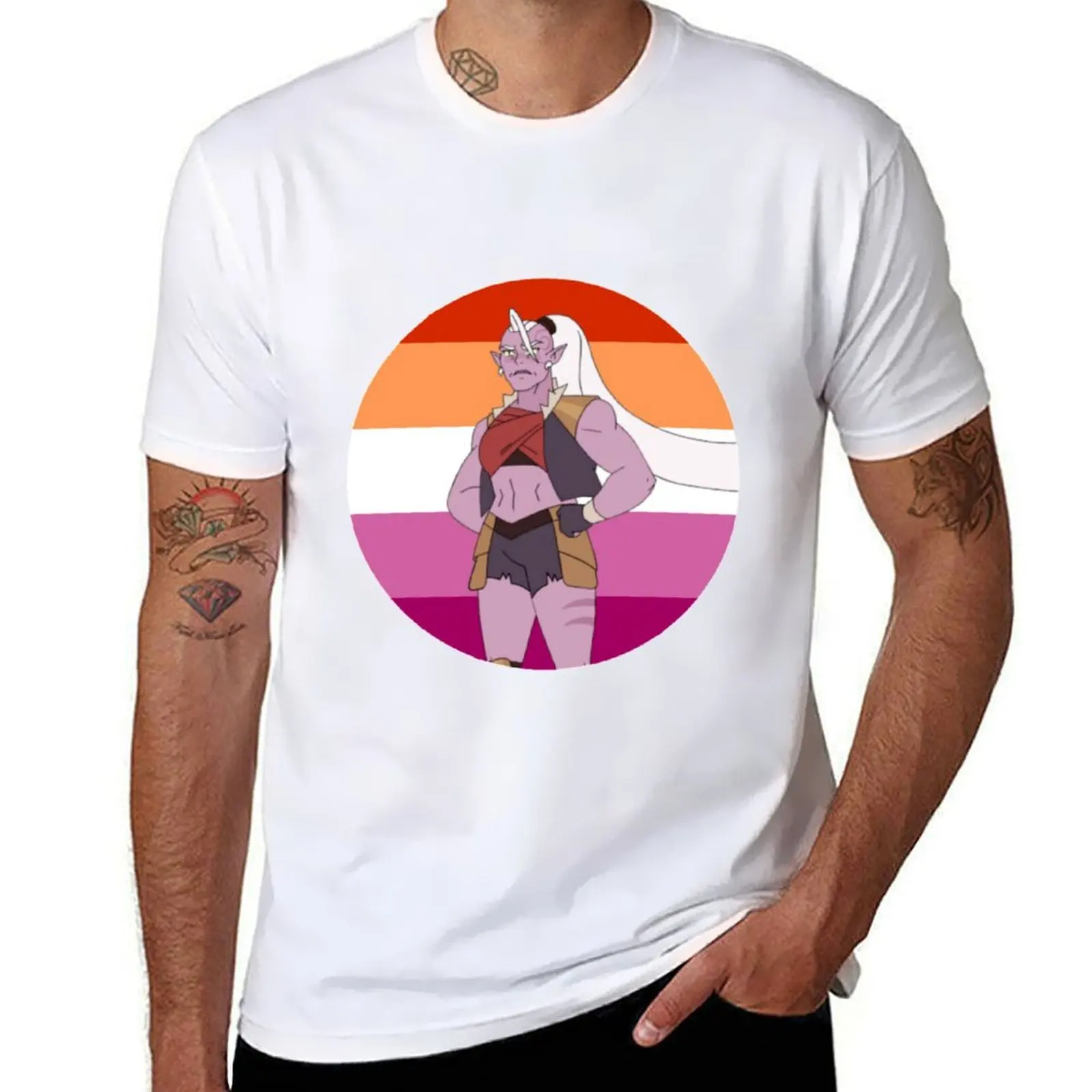 

Huntara She-Ra Lesbian Flag SPOP T-Shirt essential t shirt t shirt man luxury T-Shirt