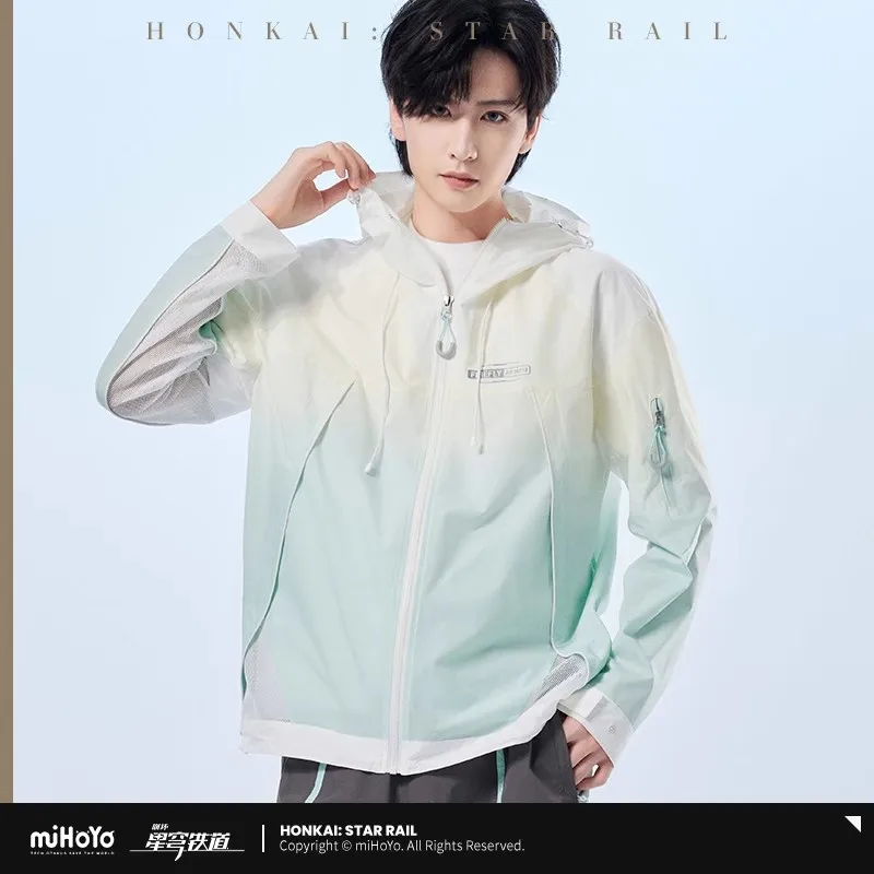 Honkai Star Rail Liuming Tema Impressão Série Proteção UV Casacos Leve Verão Casual Moda Casaco Protetor Solar