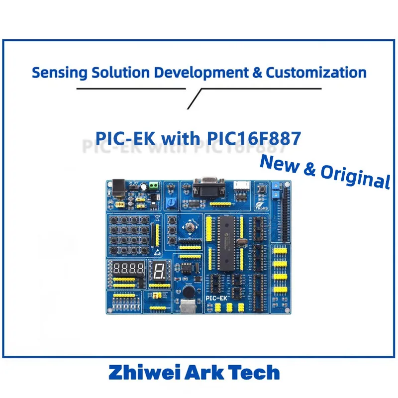 

PIC-EK Learning Dev Board | 370+ DIP8-40 MCUs, PIC16F887 w/ Code Samples, USB & ICSP Support