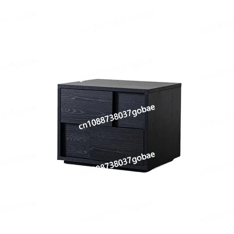 

Solid wood bedside table luxury simple floor drawer type