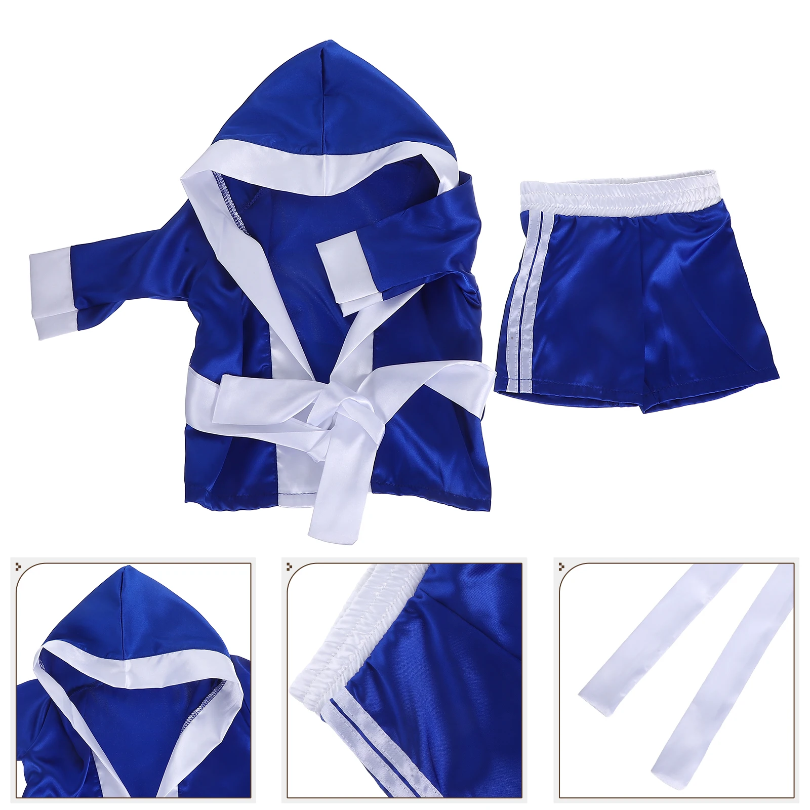 

Photo Boxing Costume Infant Shoot Props Jumpsuits Blue Photoshoot Outfits Boy Newborn