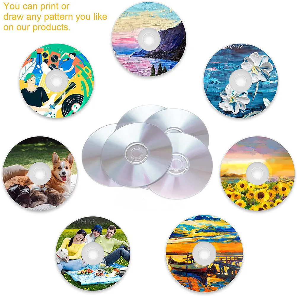 

10pcs Diy Aesthetic Wall Clear Handmade Craft For Room Decoration Painting Writing Transparent Cd Decor Blank Discs For Dyeing