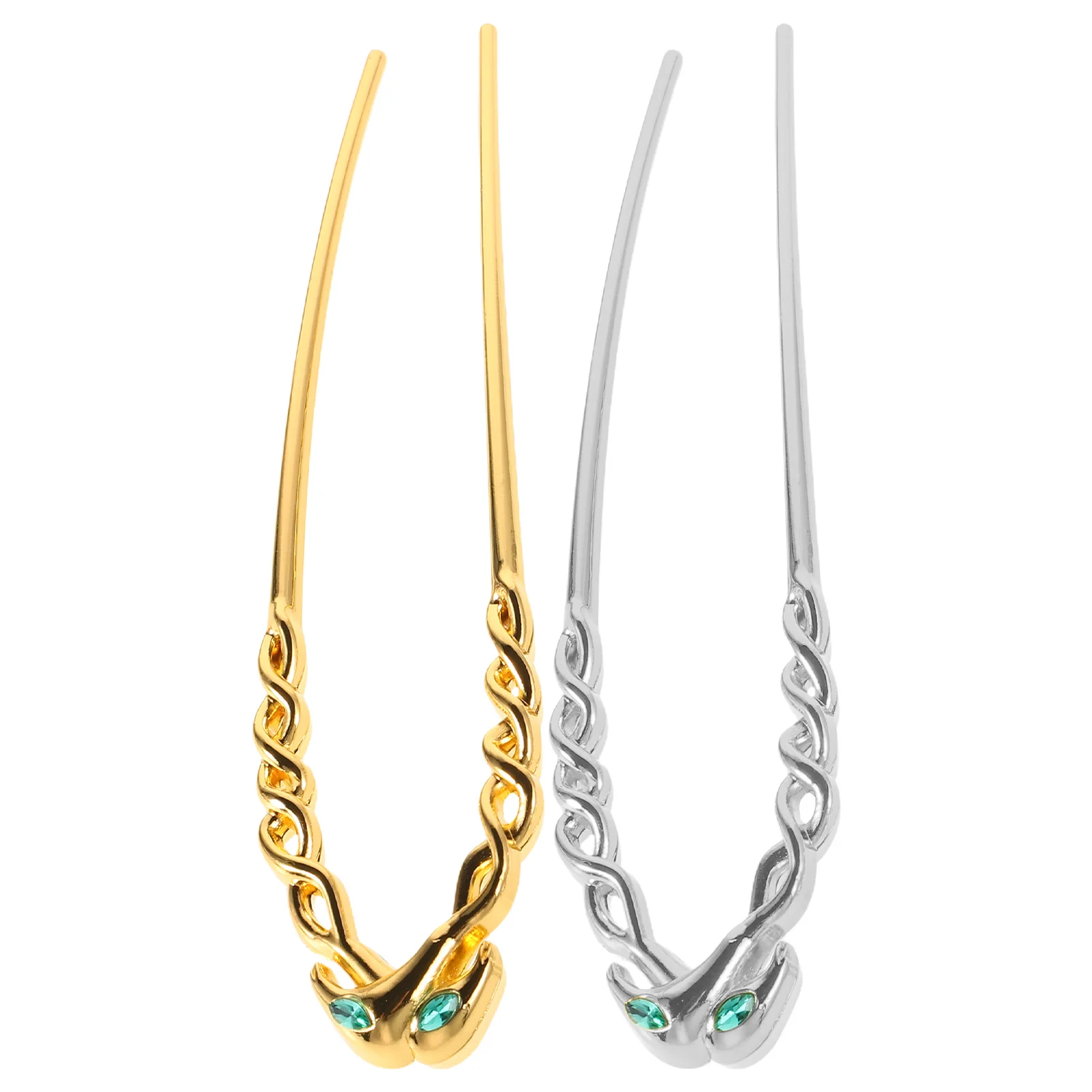 

2 Pcs Hairpin Small Metal Styling Accessories Woman Accesories Iron Jewelry U Shaped Headdress