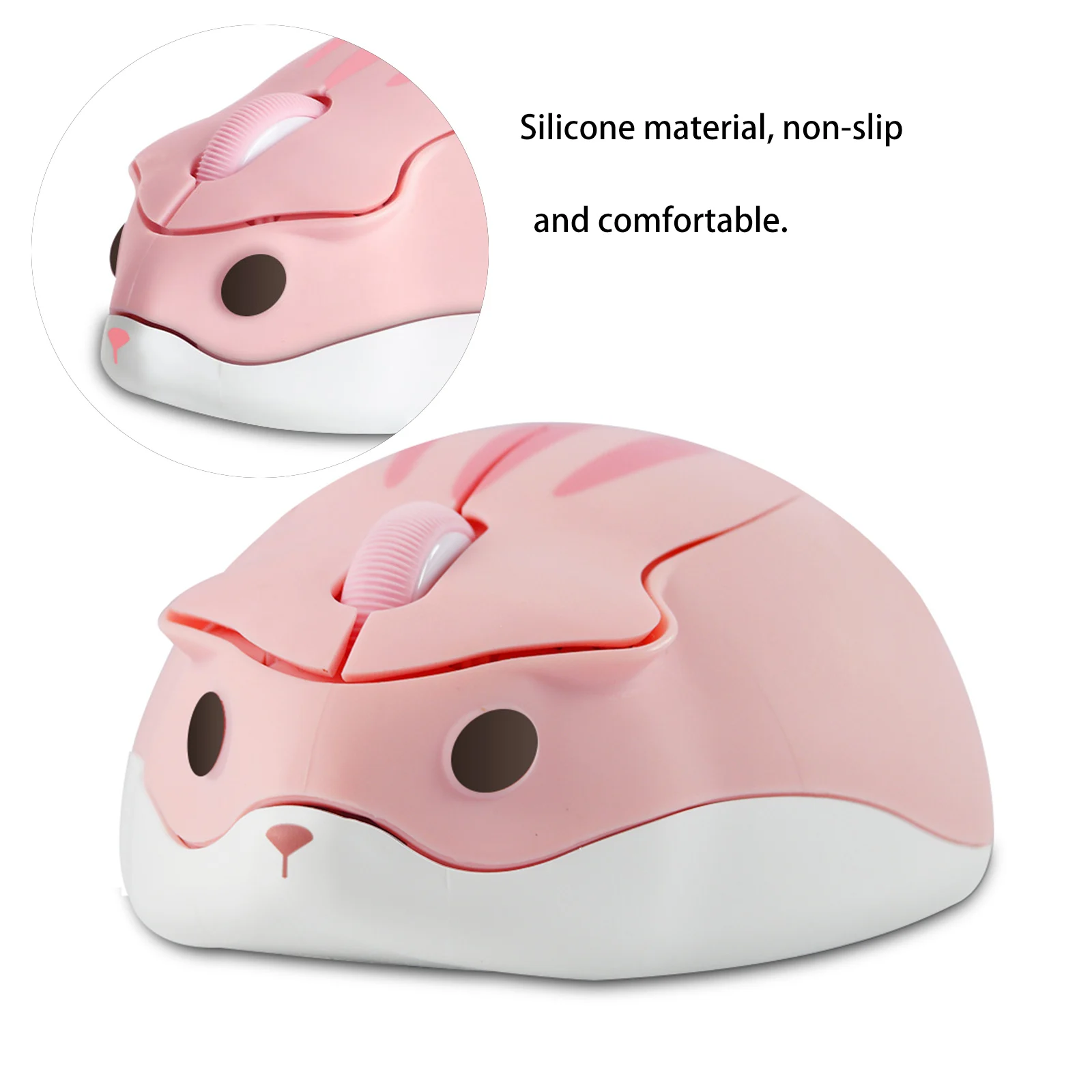 Cute Hamster Mouse Wireless Bluetooth And 2.4G Light Weight Portable Comfortable Grip Office Use PC Parts Girl Like Kid Gift