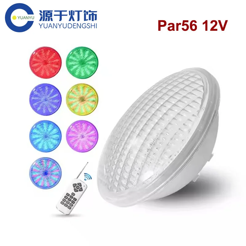 12V IP68 PAR56 Led Submersible Light 35W 45W RGB Underwater Lamp Swimming Pool Light with Remote Controller Multi Color Outdoor