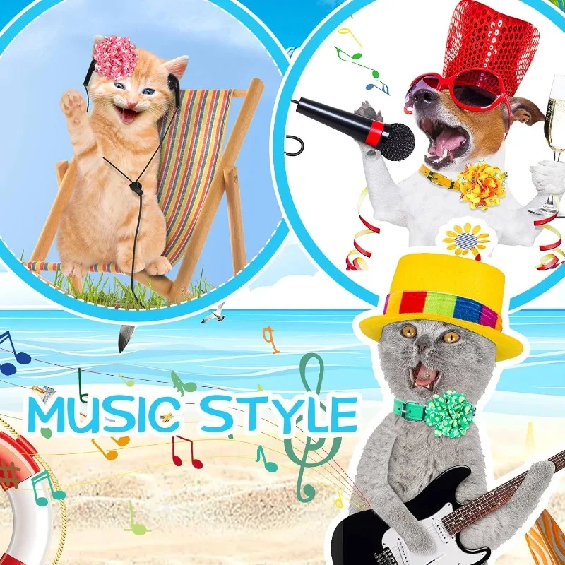 150 قطعة من طوق القوس على شكل زهرة الكلب، ملحقات ربطة القوس فيونكة الجرو للكلاب الصغيرة والمتوسطة والكبيرة والقطط متعددة الألوان من الشيفون